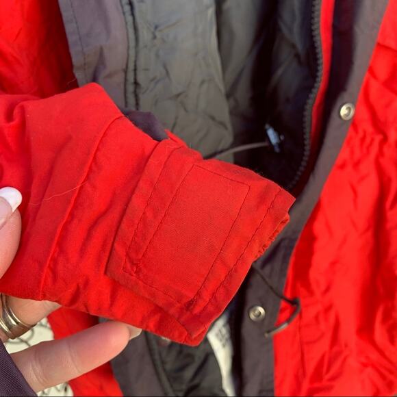 Vintage 90s Woolrich red winter ski coat jacket parka MEDIUM - Picture 10 of 12